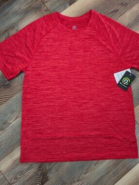 C9 Champion Men's Training Short Sleeve T-Shirt Scarlet Heather Red Medium NWT